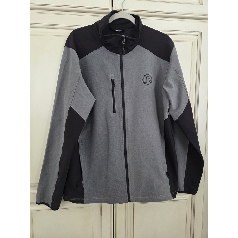 The Northface Windwall Softshell Jacket Men's Large Full Zip Grey Black Colorway